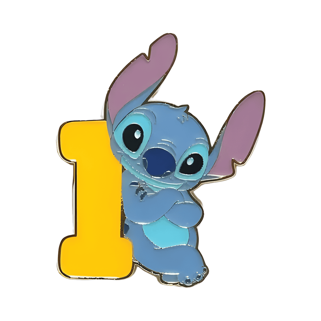 Yellow Letter I Disney pin