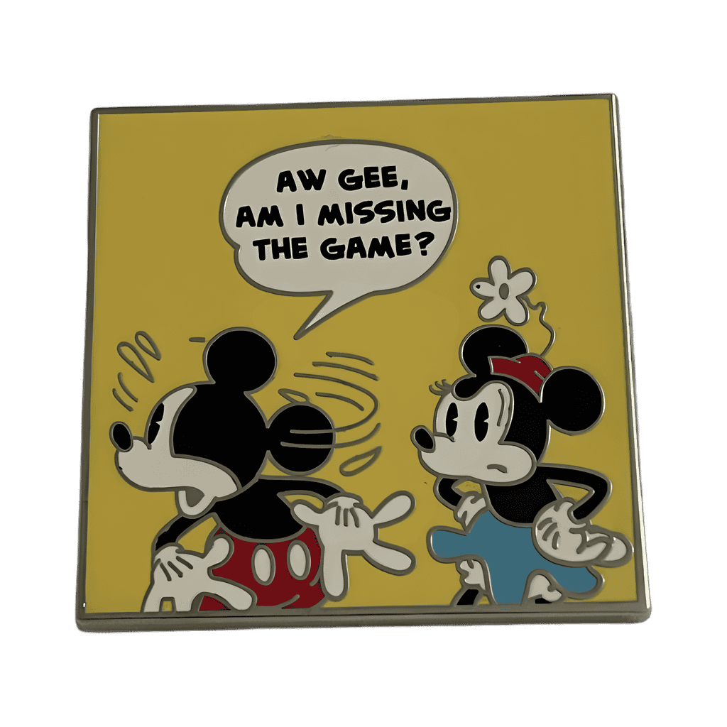 Mickey Minnie Missing the Game Disney pin