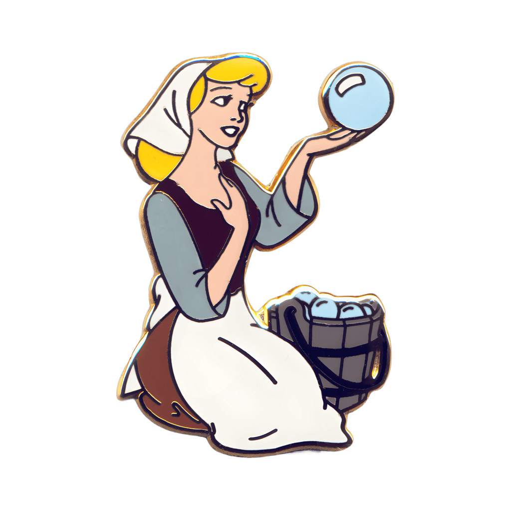 Cinderella holding a bubble Disney pin