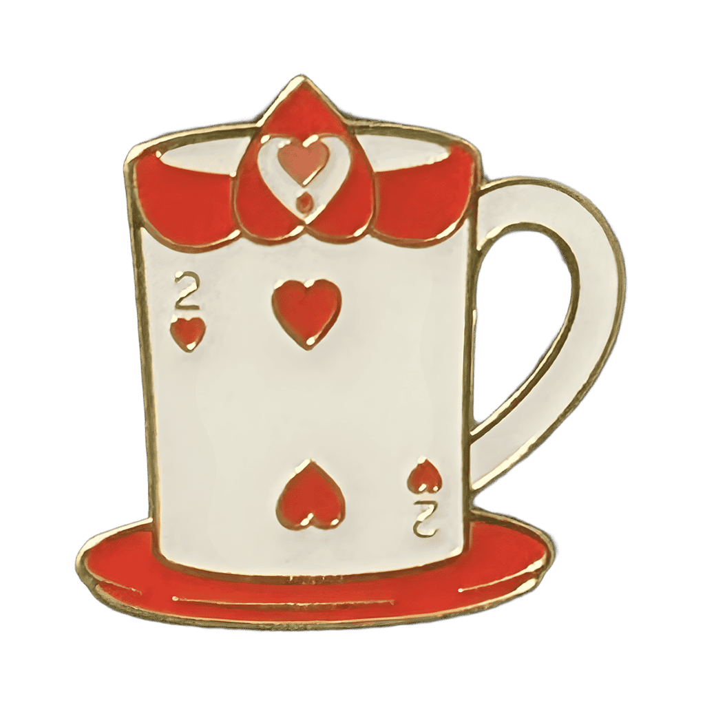Two of Hearts Cup Disney pin