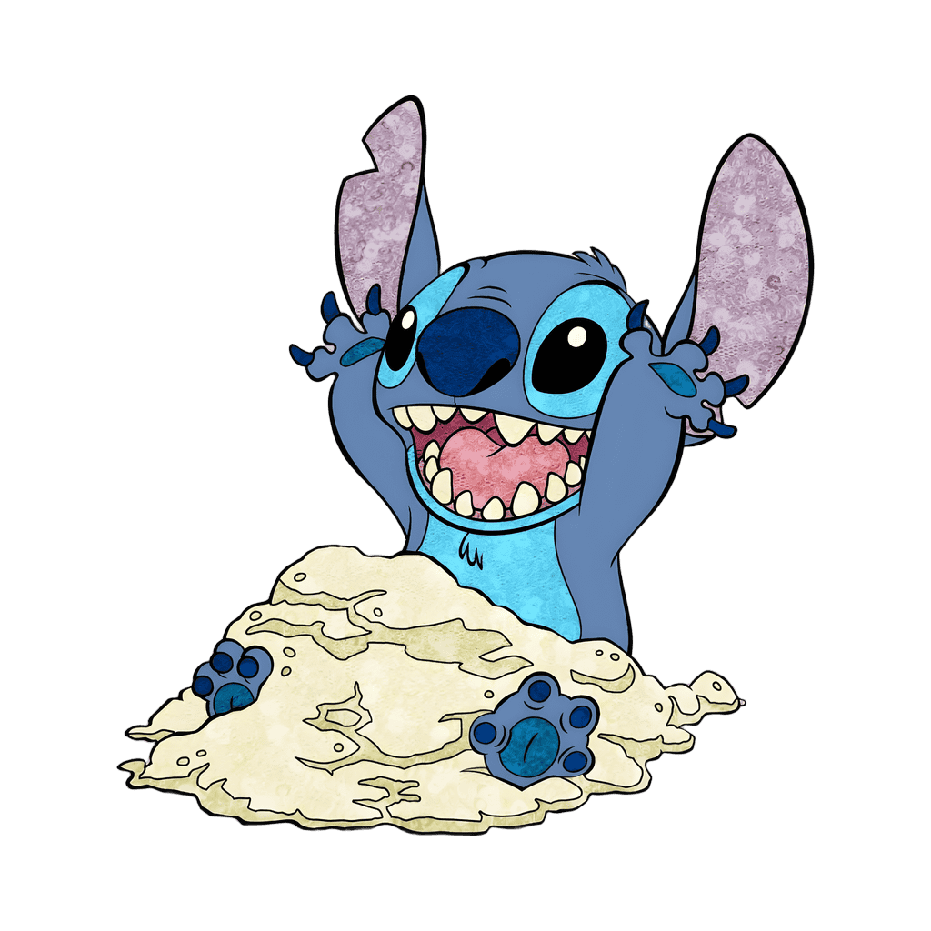 Stitch in the Sand - Y430 Glitter Disney pin