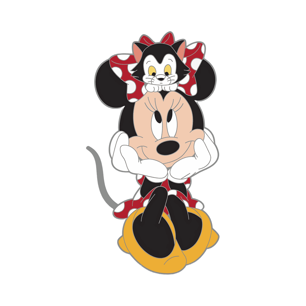 Minnie Mouse with Figaro on Her Head Disney pin