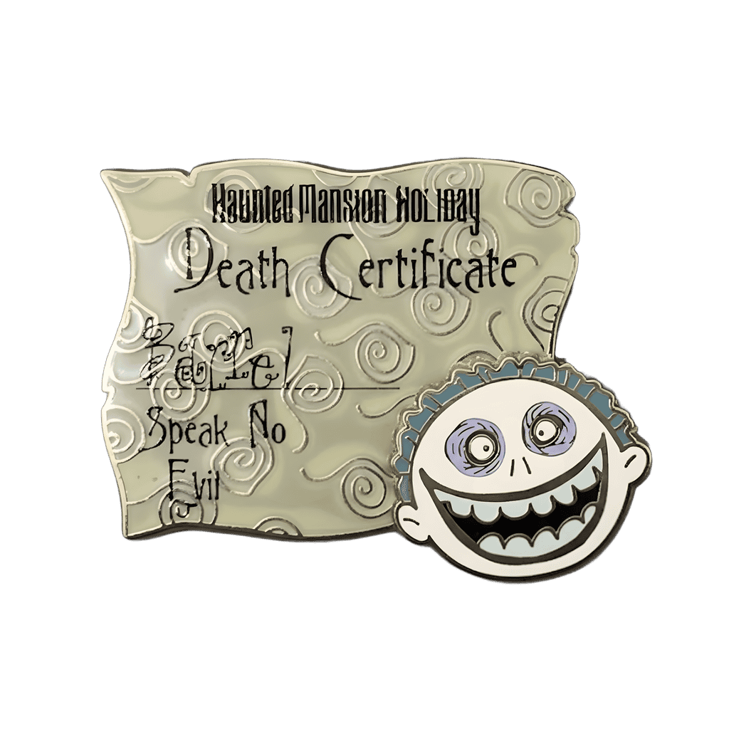 Barrel Death Certificate Disney pin