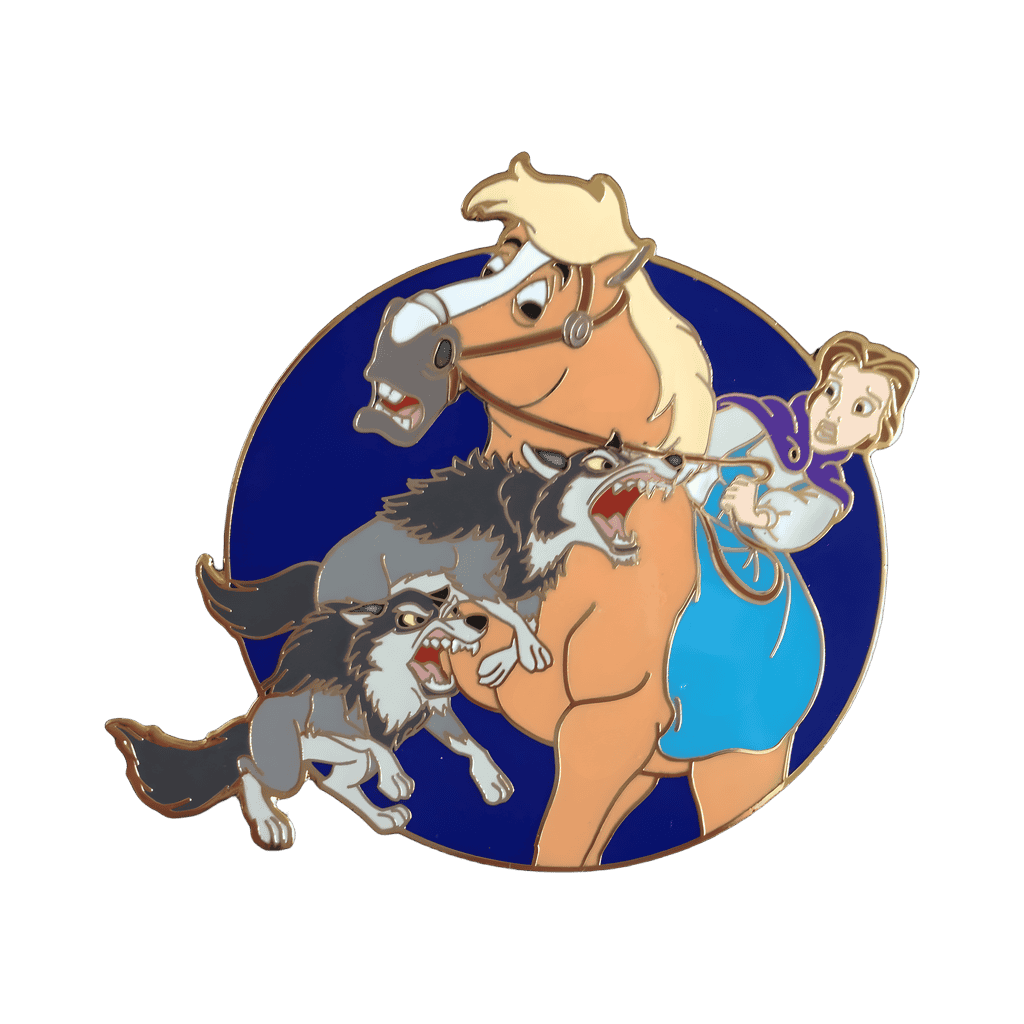 Belle Attacked by Wolves Disney pin