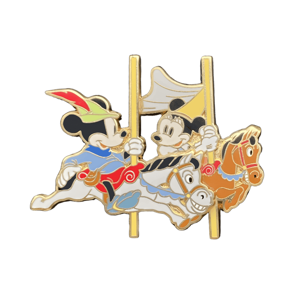 Minnie and Mickey in Carousel Horses Disney pin