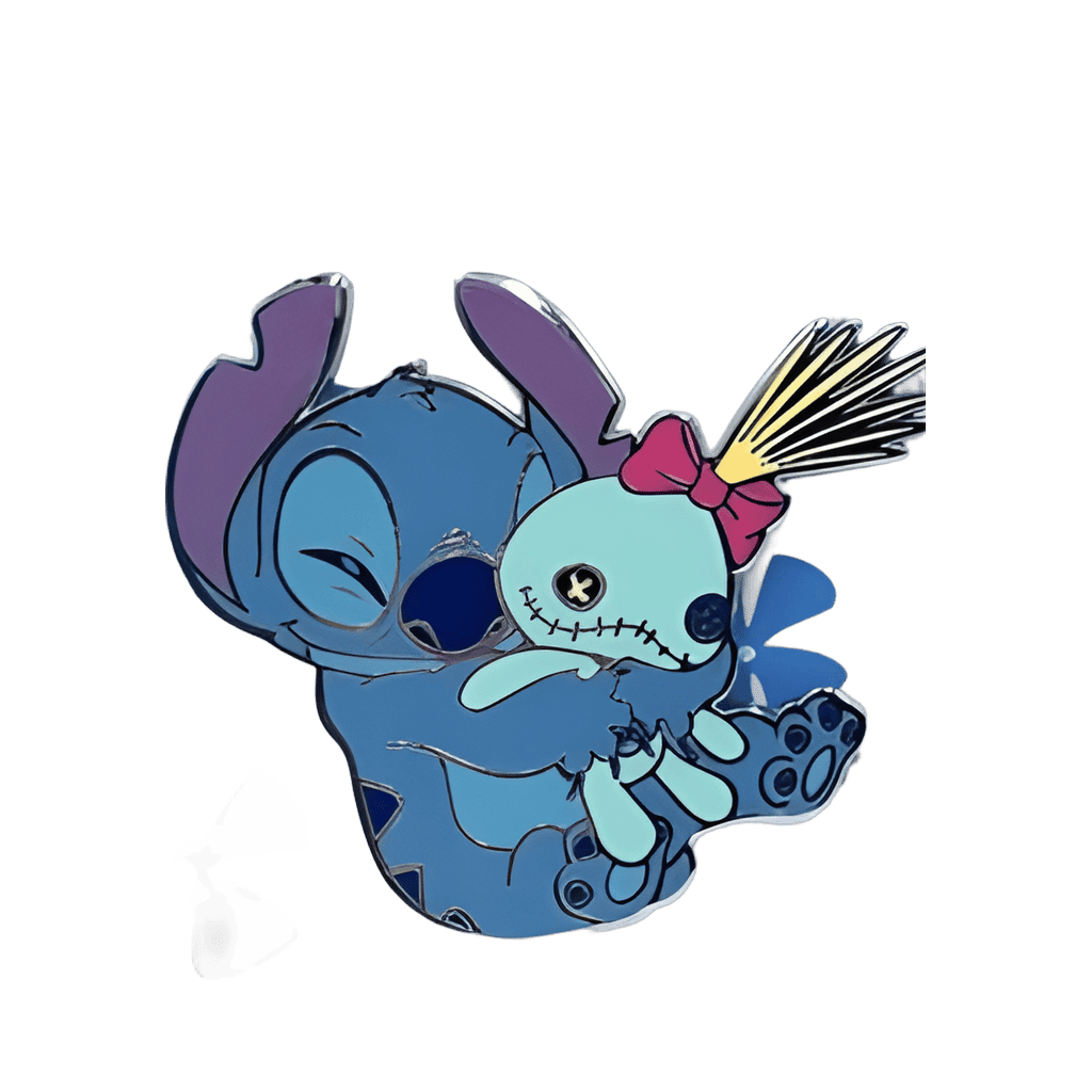 Stitch Hugging Scrump Disney pin
