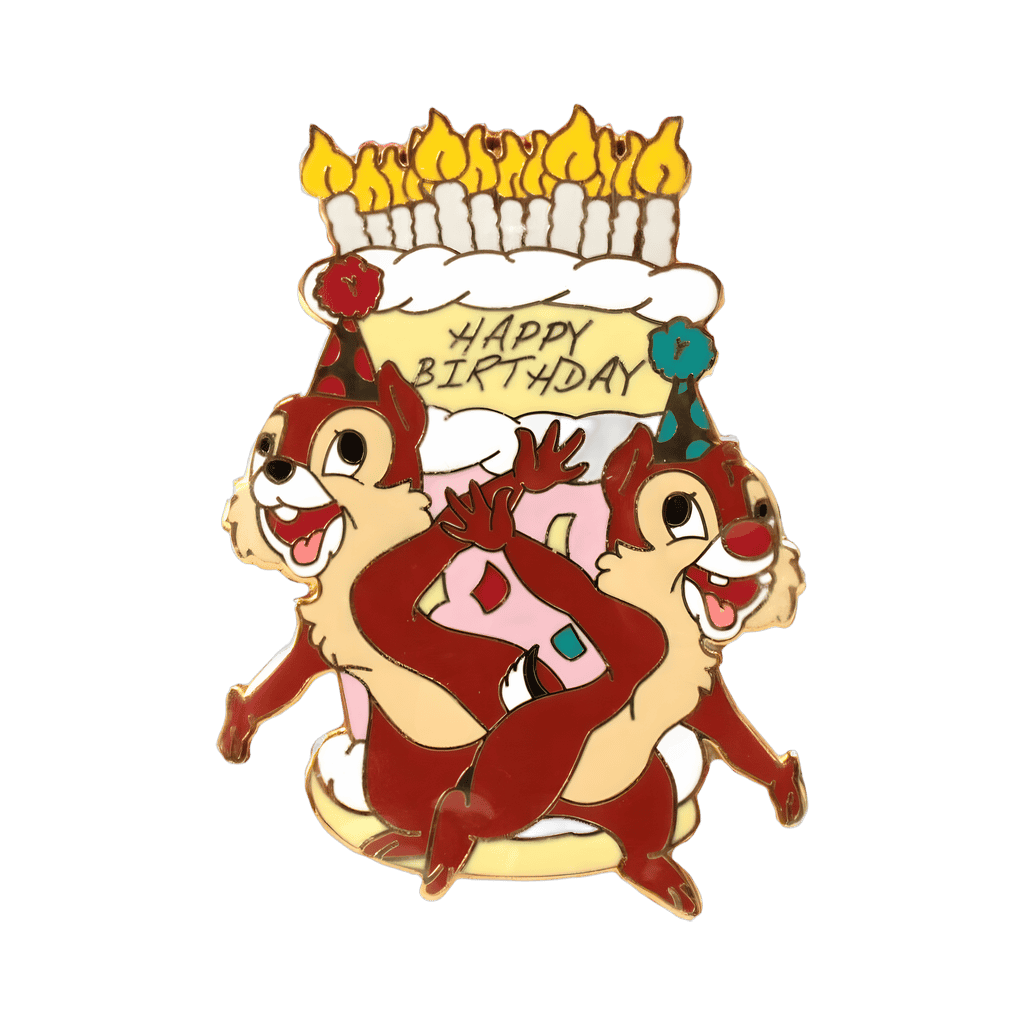Chip and Dale Happy Birthday Disney pin