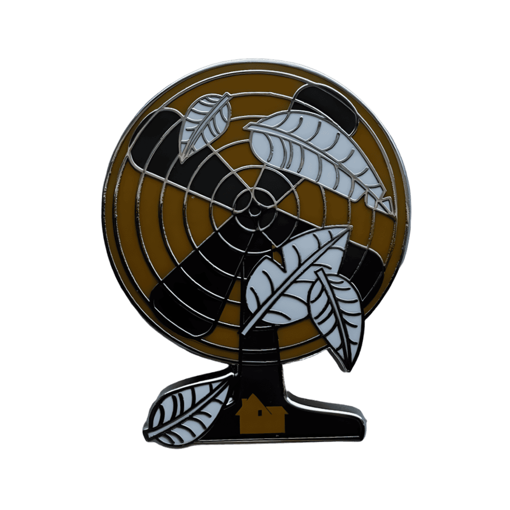 Fan with feathers Disney pin