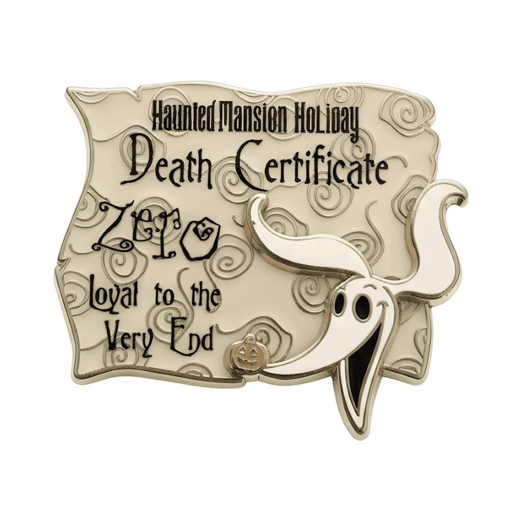 Zero Death Certificate Disney pin