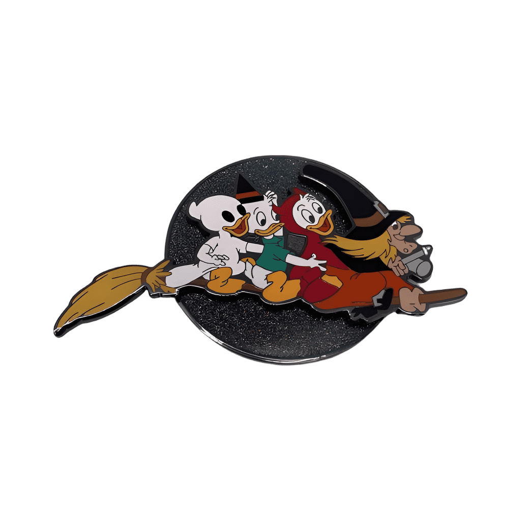 Witch Hazel Riding Her Broom With Huey, Dewey, And Louie - Halloween Disney pin