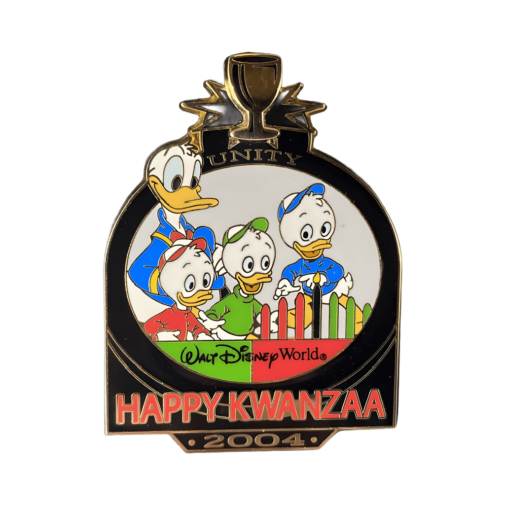 Happy Kwanzaa 2004 - Donald and nephews Disney pin
