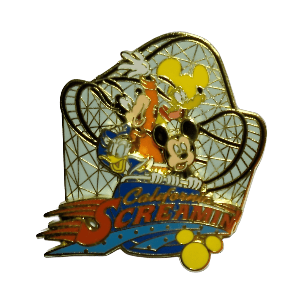 Mickey, Donald, Goofy, Pluto on California Screamin' Disney pin