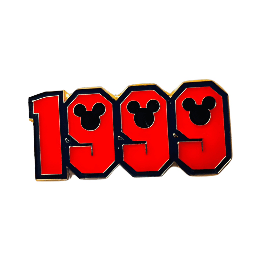Red 1999 Dated with Mickey Icons Disney pin