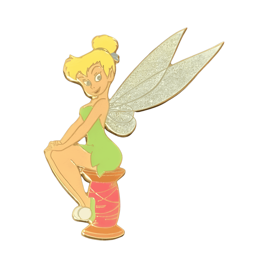 Tinker Bell Sitting On Spool Disney pin