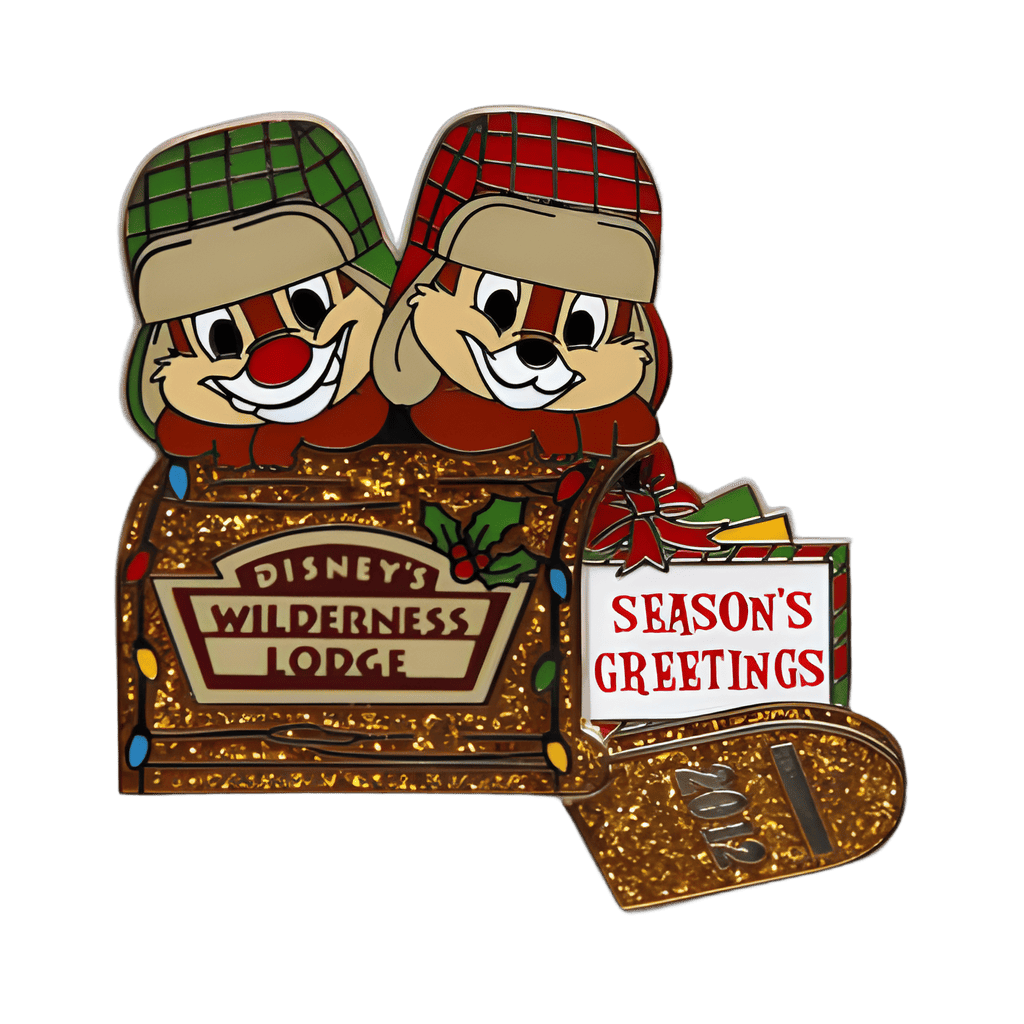 Disney's Wilderness Lodge - Chip And Dale - Season's Greetings Disney pin