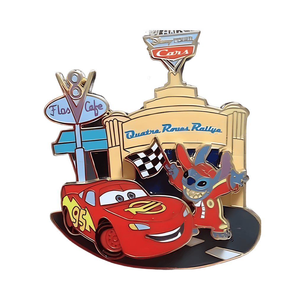 Stitch Invades Lightning McQueen Disney pin