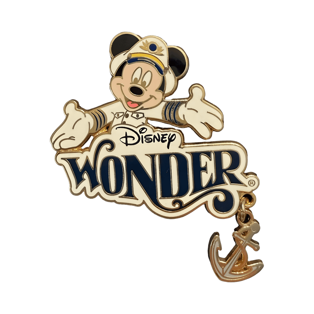 Disney Wonder - Captain Mickey - Dangling Anchor Disney pin