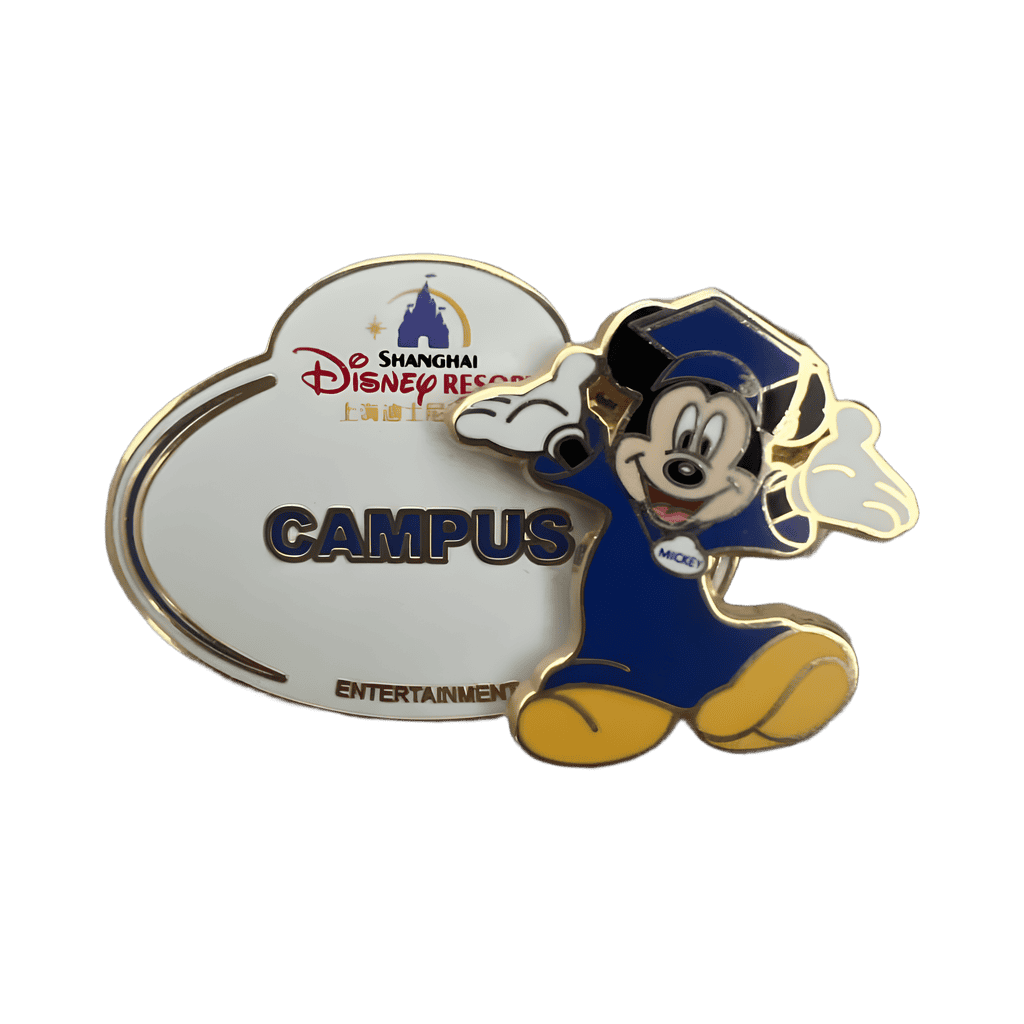 Mickey Campus Graduation Name Tag Disney pin