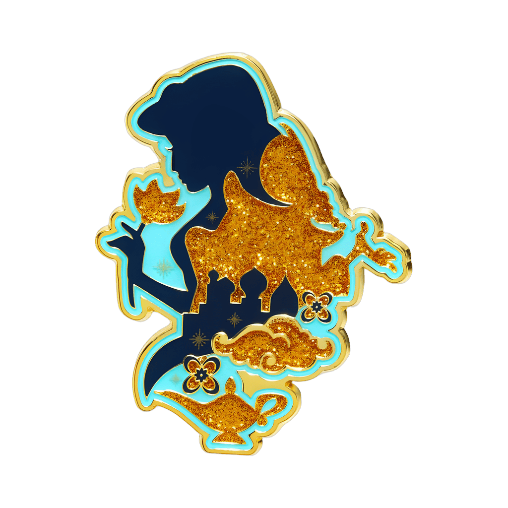 Jasmine and Jafar Silhouette with Glitter Disney pin