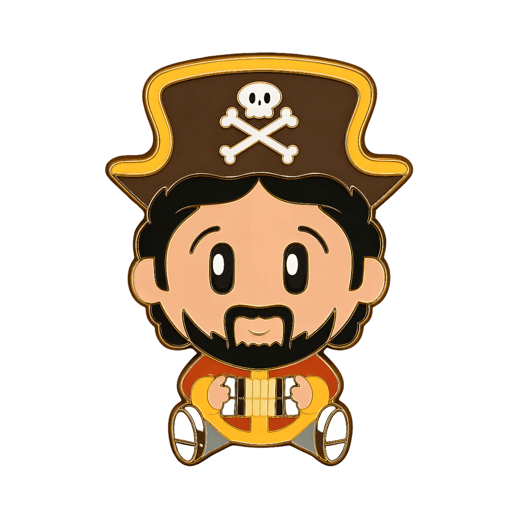 Pirate Playing the Accordion Disney pin