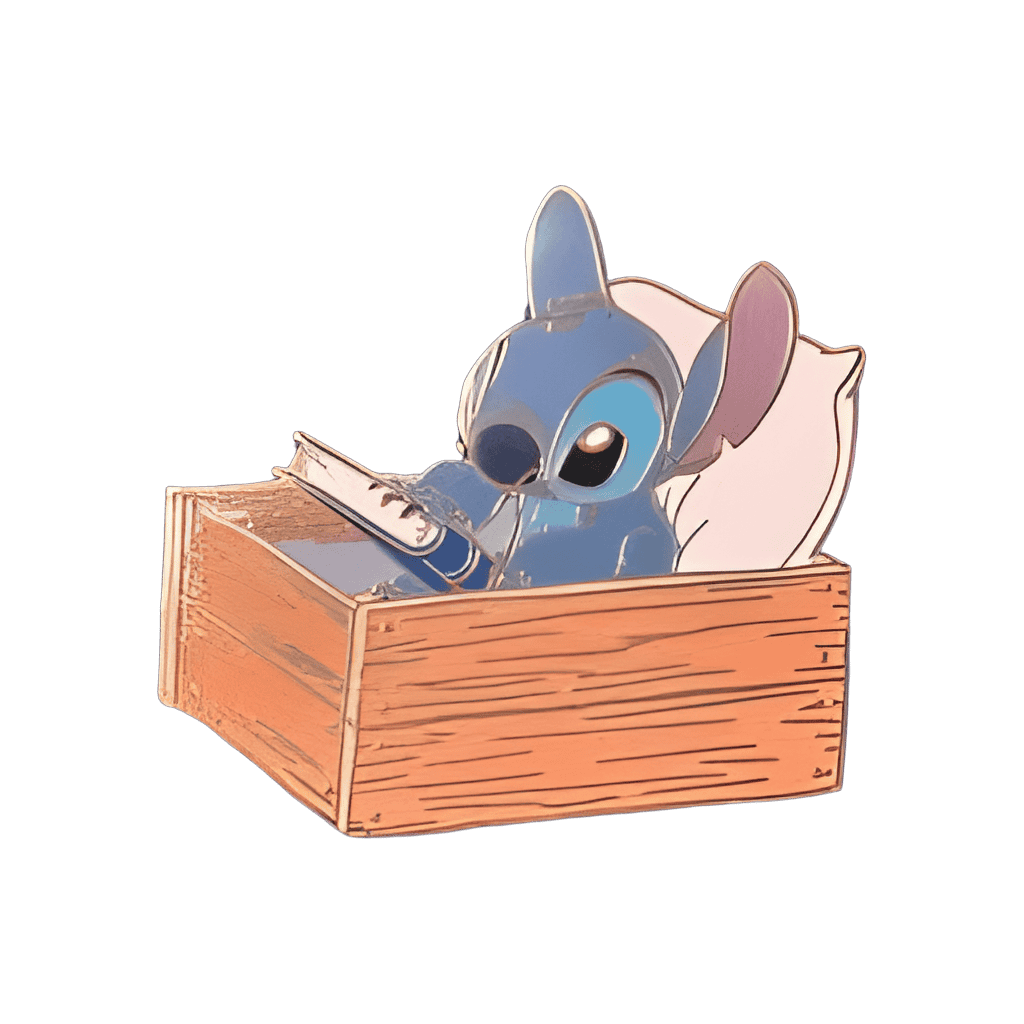 Stitch in his pineapple box bed Disney pin