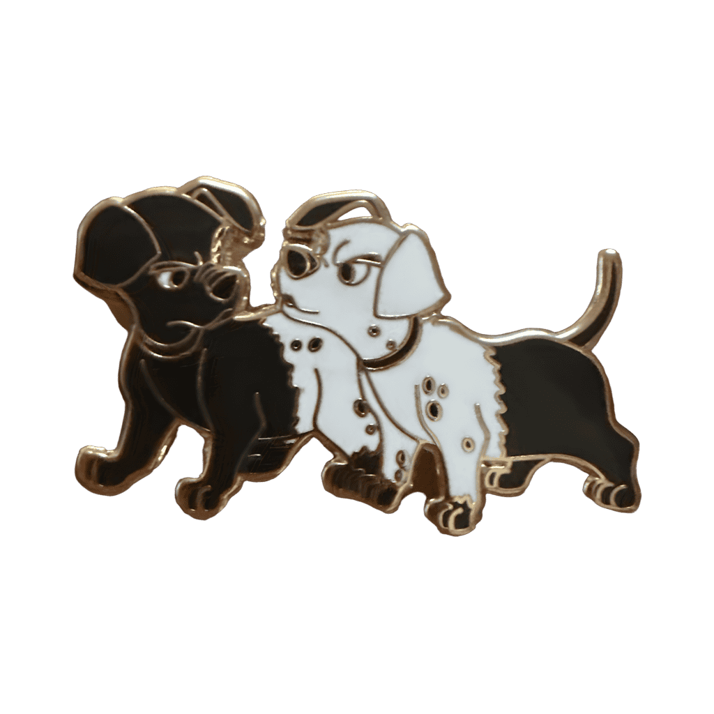 2 Dalmatian Puppies Covered in Soot Fantasy Disney pin