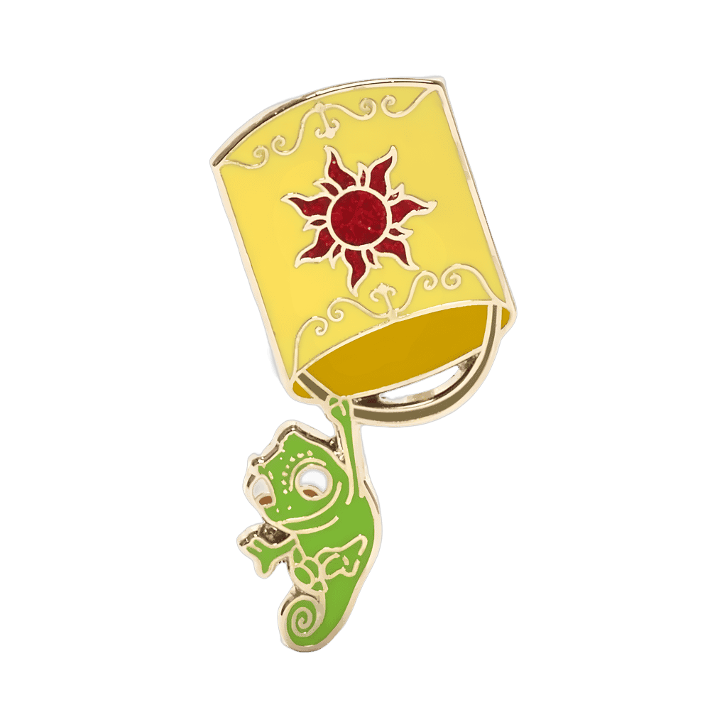 Pascal Floating Up on Lantern Disney pin