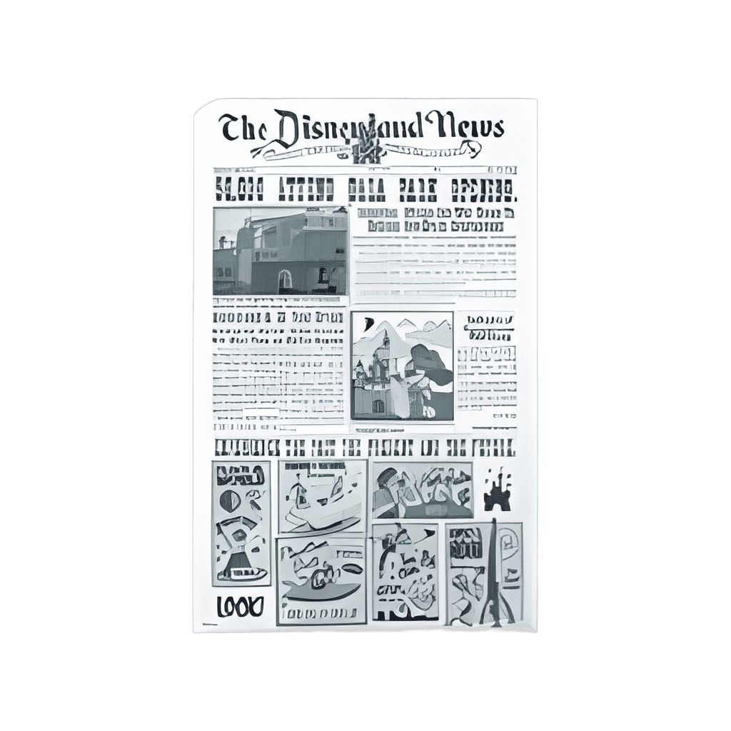 Opening Day Newspaper Framed Set Disney pin