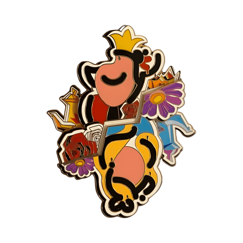 Alice and the Queen of Hearts Jumbo Disney pin