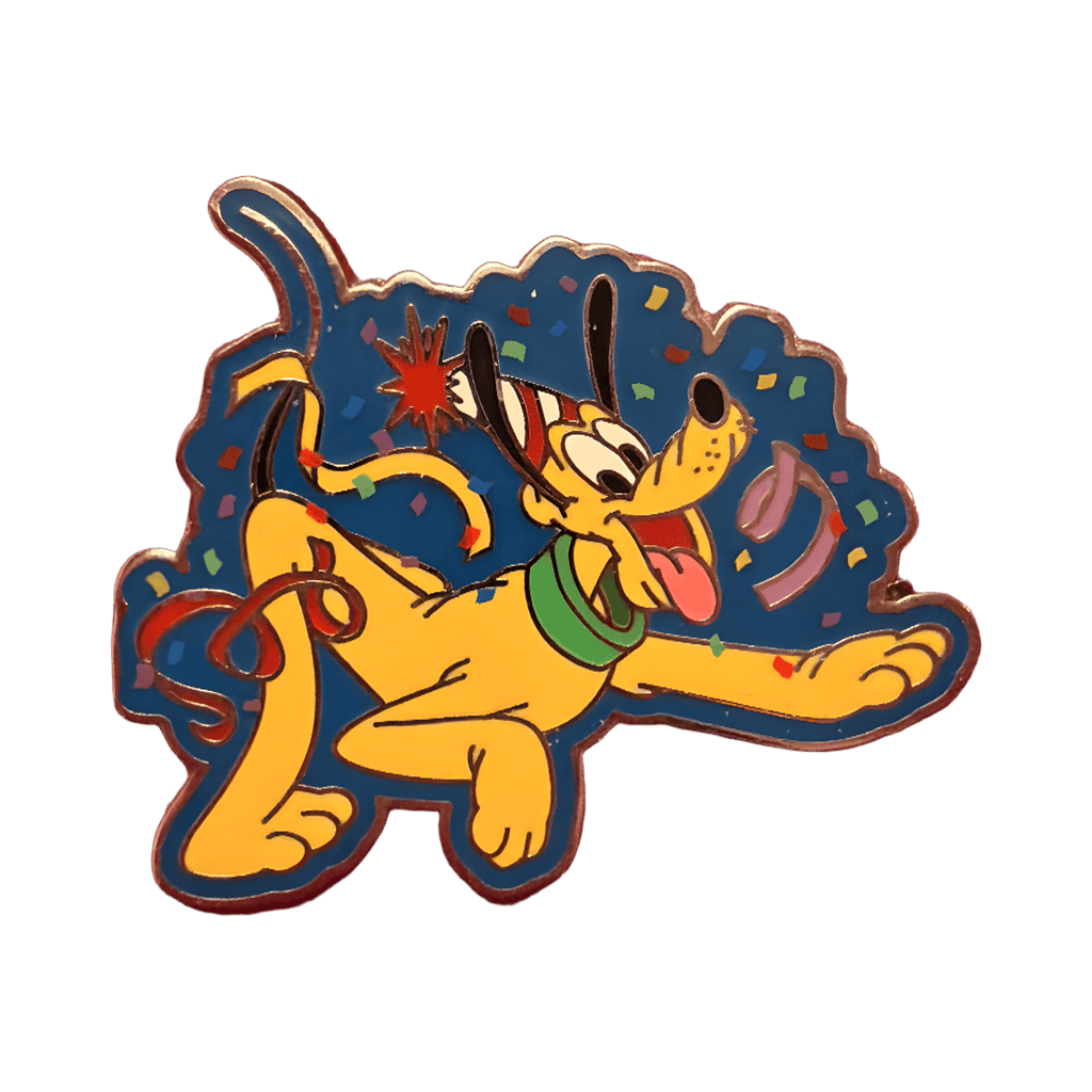Pluto with Confetti and Party Hat Disney pin