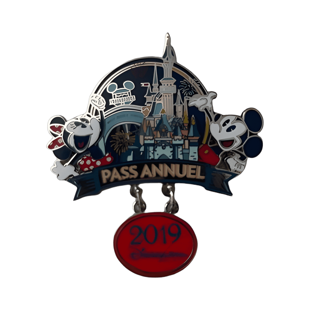 Mickey and Minnie at Disneyland Paris Dangle - Pass Anuel 2019 Disney pin