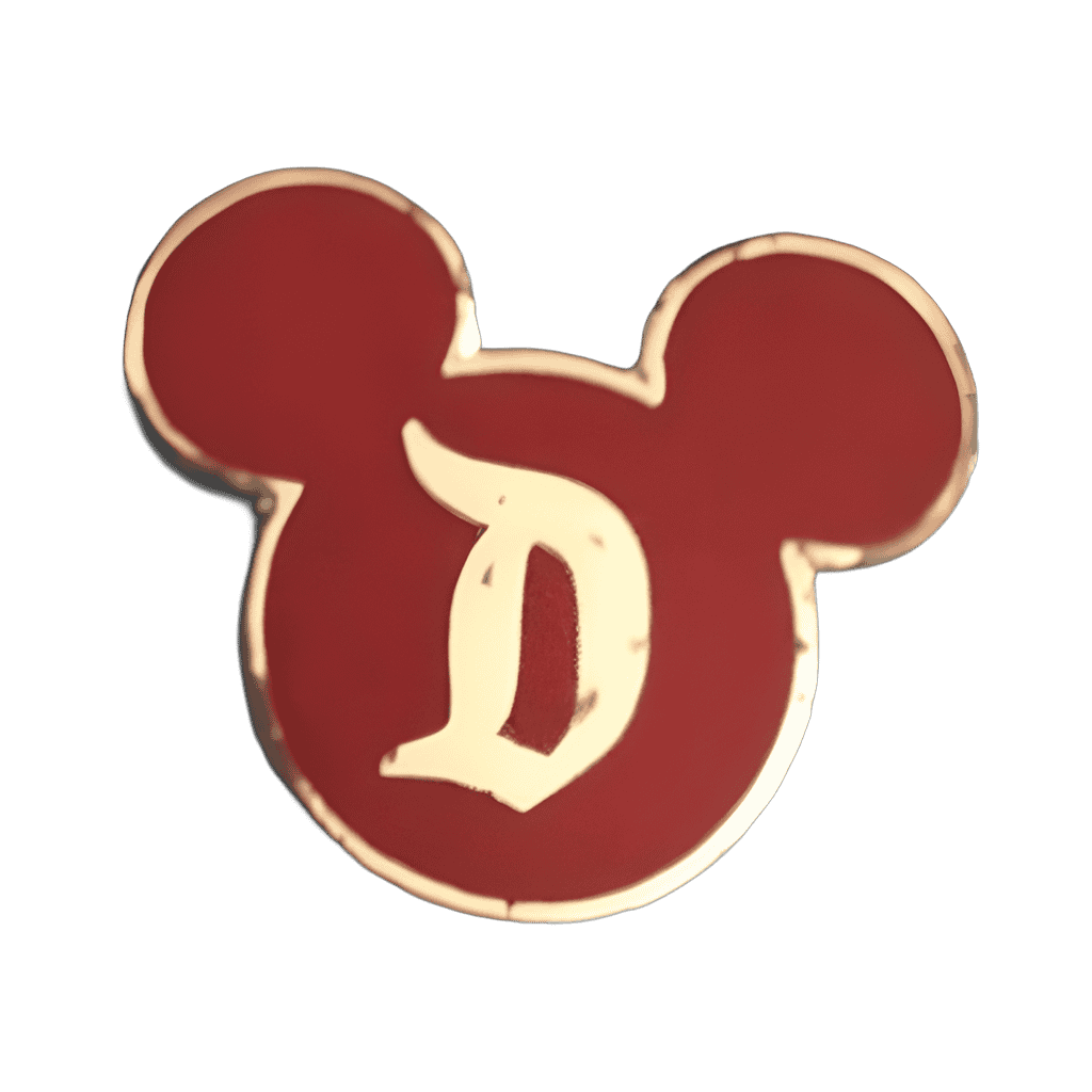 Classic "D" Disneyland Security Pins (Red) Disney pin
