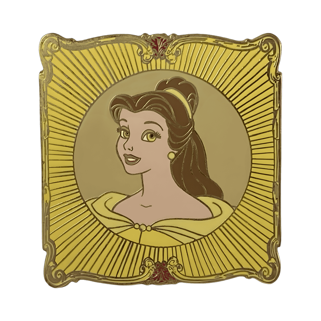 Belle Portrait in Gilded Starburst Frame Disney pin