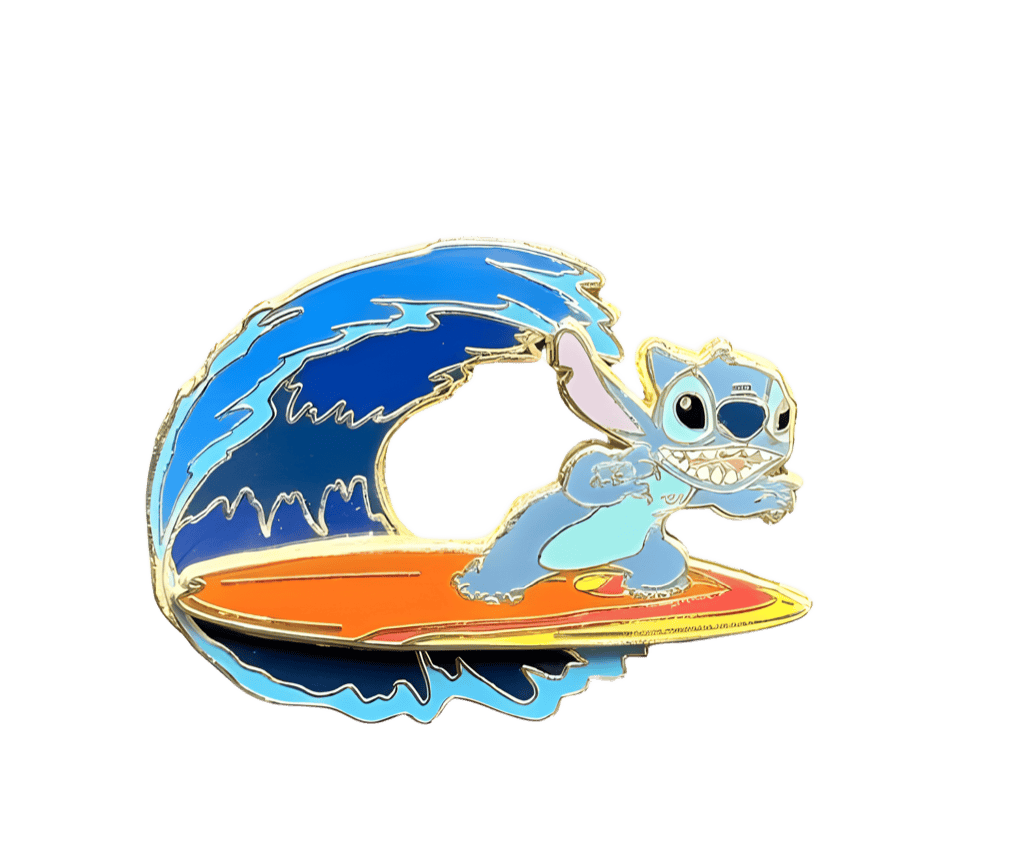 Stitch on Surfboard Disney pin