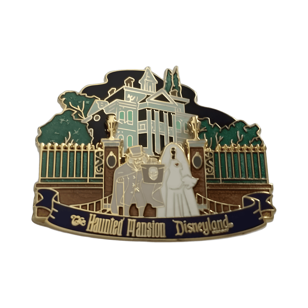 Haunted mansion hatbox ghost and bride Disney pin