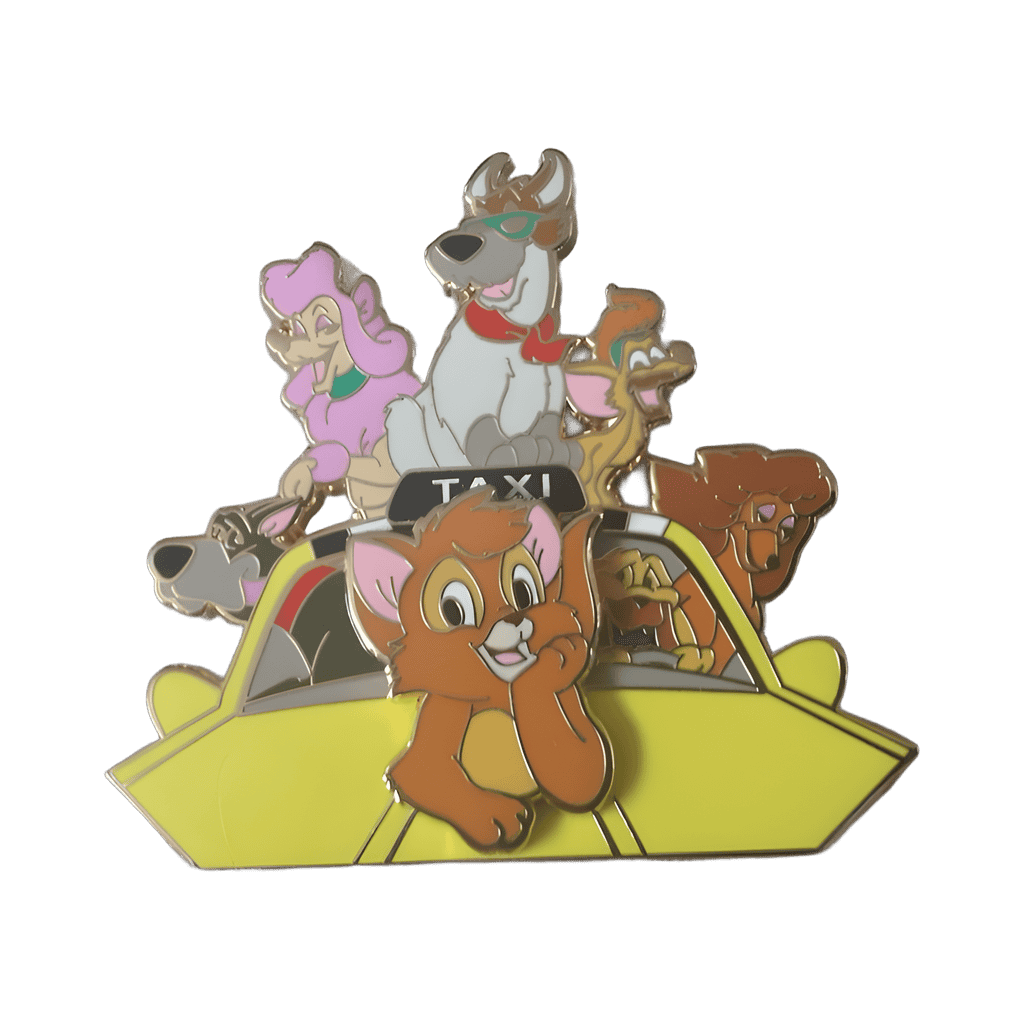 Oliver and Company on a yellow cab Disney pin