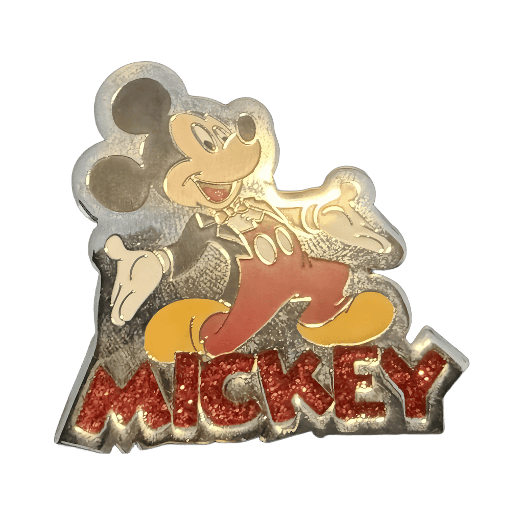 Mickey Mouse with Glitter Red Letters Disney pin