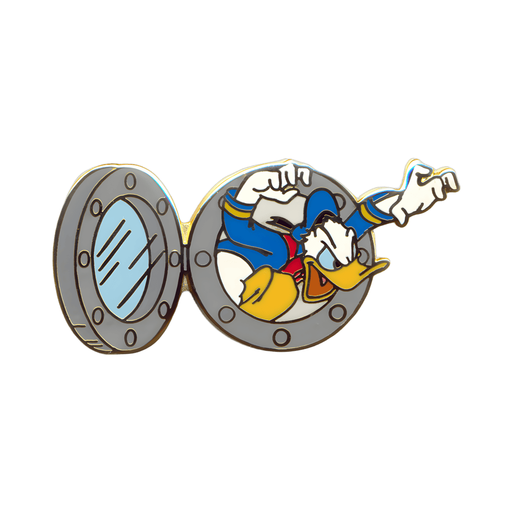 Angry Donald Duck Emerging from a Porthole Disney pin