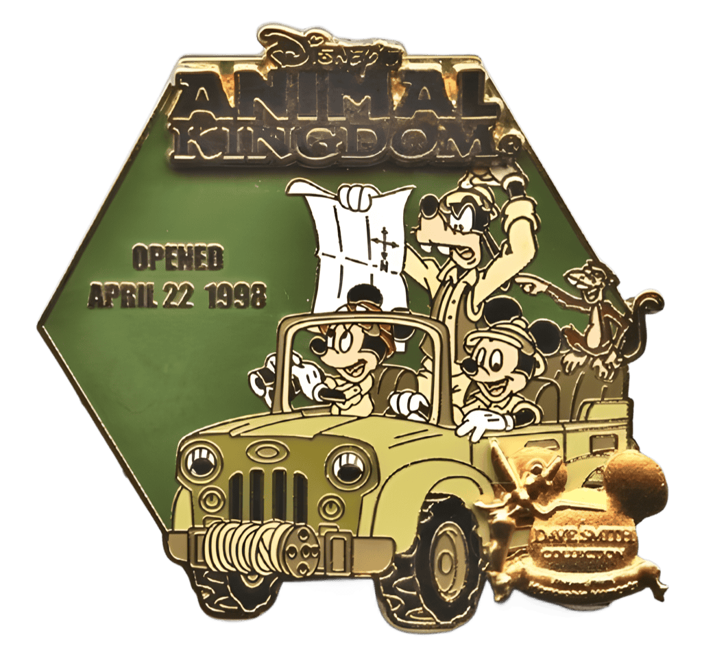 Goofy, Minnie, Mickey, and Monkey in Safari Truck Disney pin