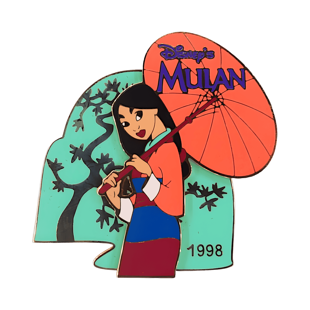Mulan with Parasol (1998) Disney pin