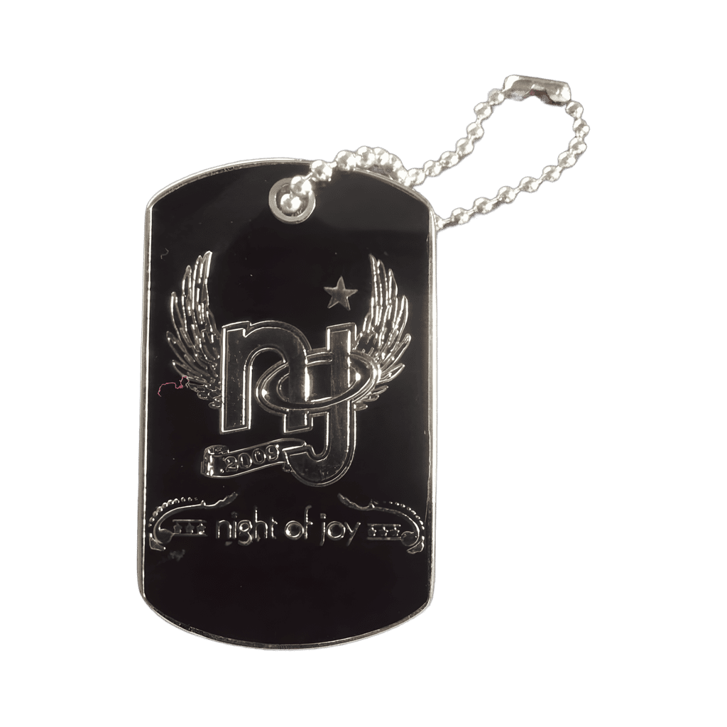 Black Dog Tag with Chain Disney pin