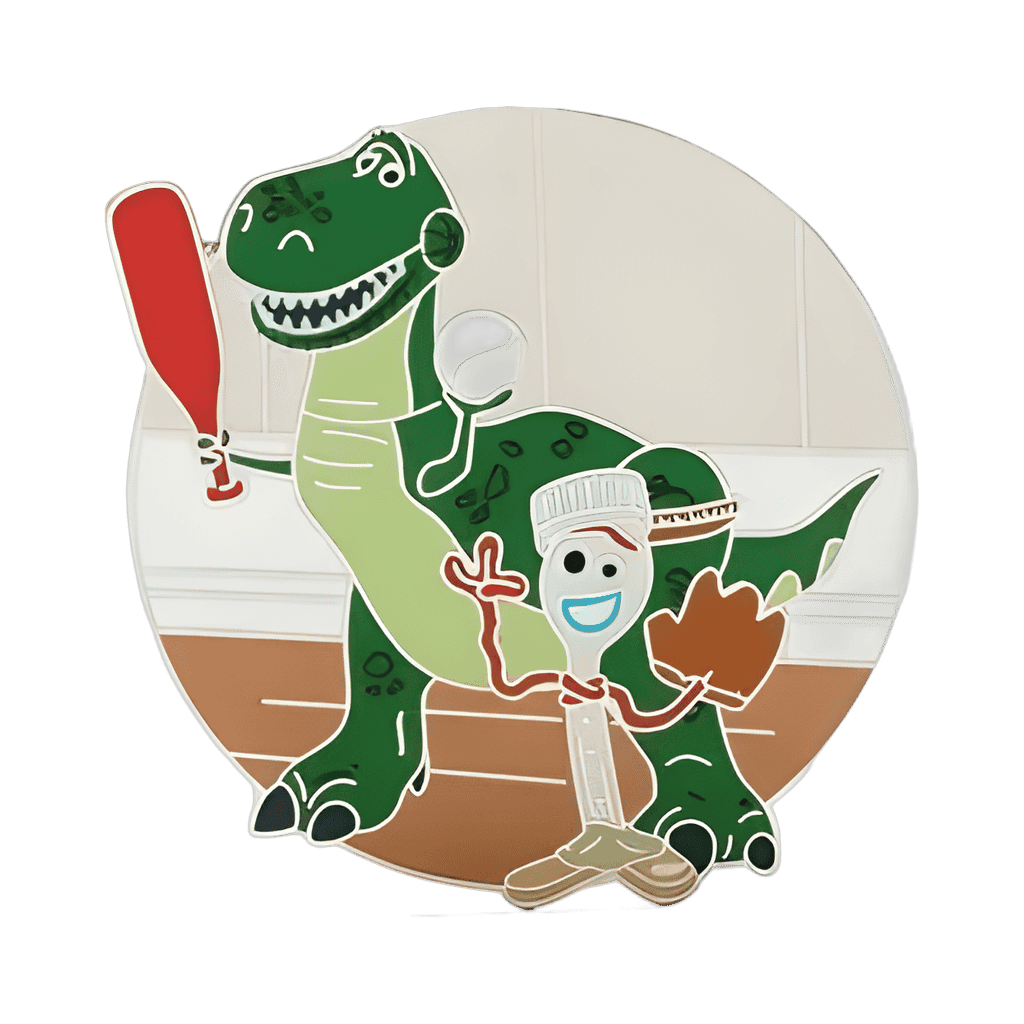 Rex and Forky Playing Baseball Disney pin