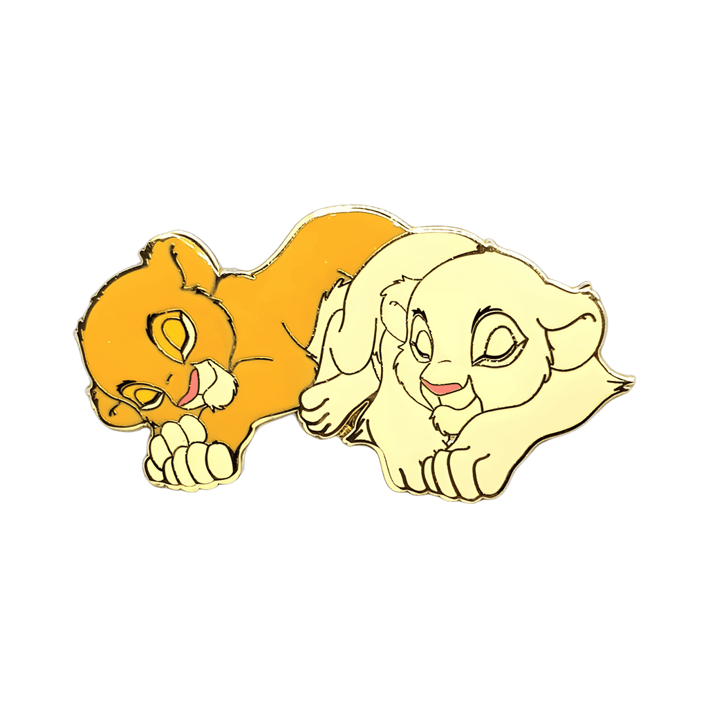 Simba and Nala Cubs Gold Disney pin
