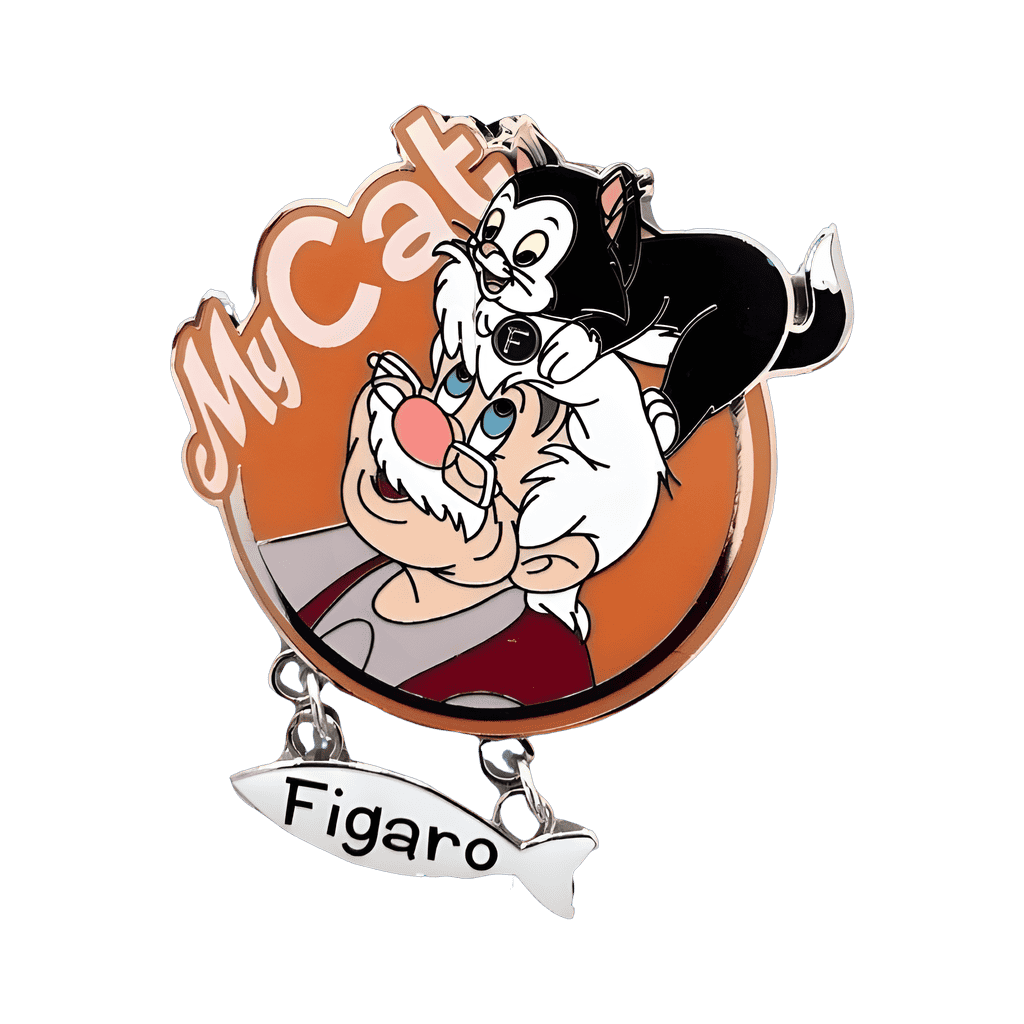 Geppetto and Figaro Disney pin