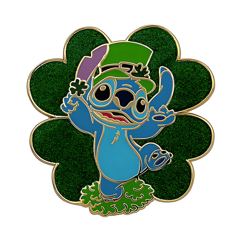 Stitch with a Four Leaf CLover Disney pin