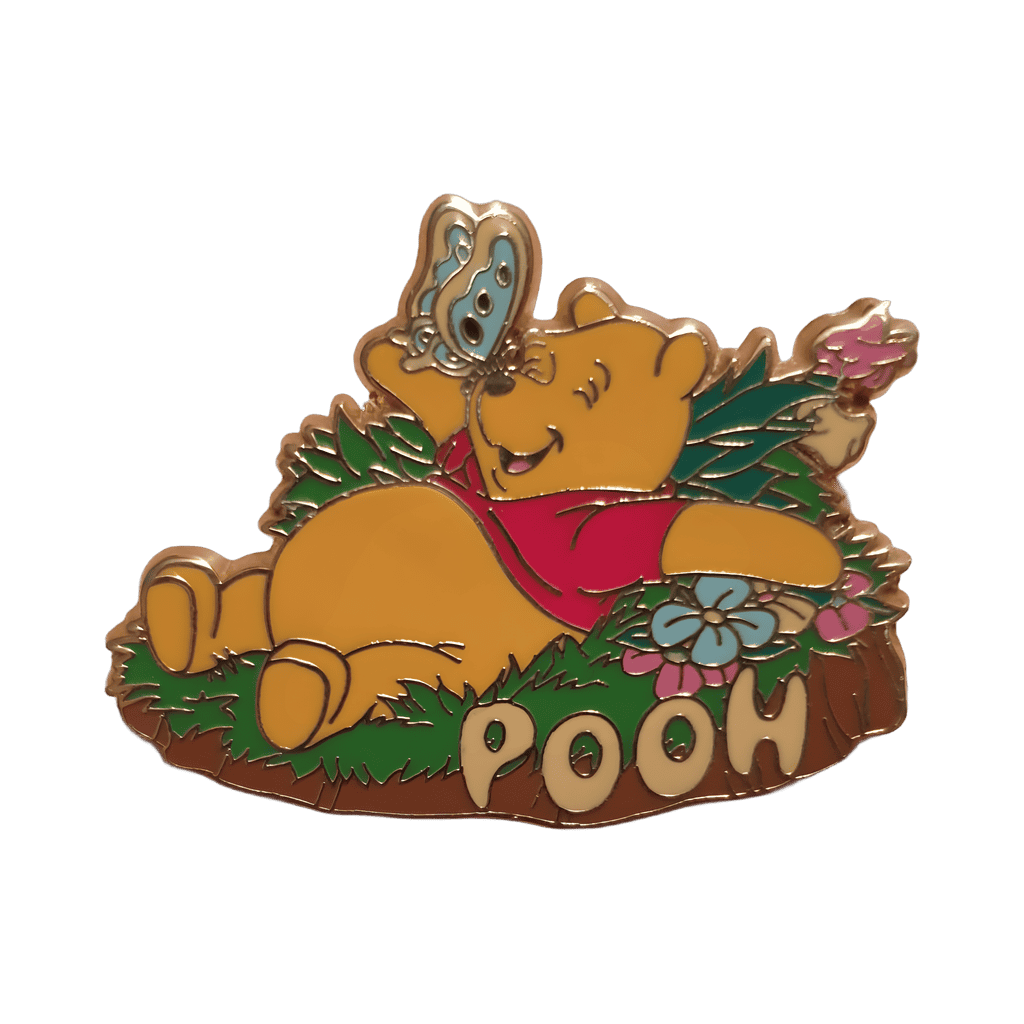 Pooh with Butterfly and Name Disney pin