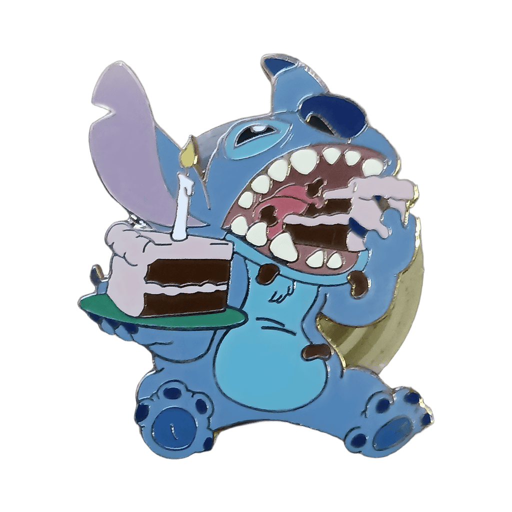 Stitch Eating Birthday Cake Disney pin