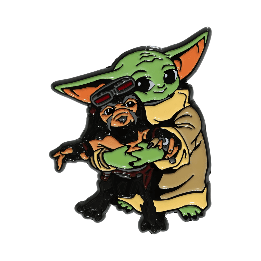 Grogu Hugging Babu Frik - Baby Yoda and Droidsmith - SalesOne Disney pin