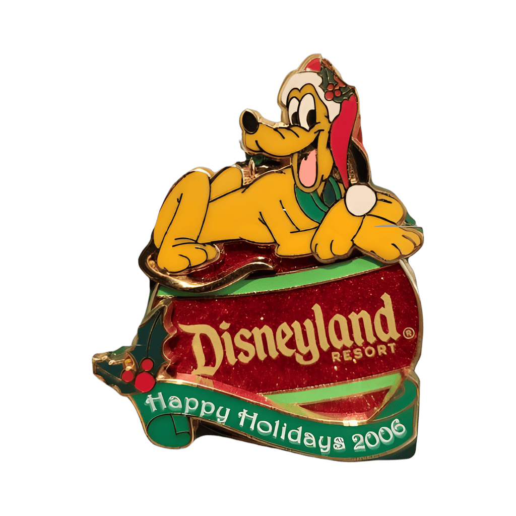 Pluto Laying atop a X-mas Ornament - Happy Holidays Disney pin