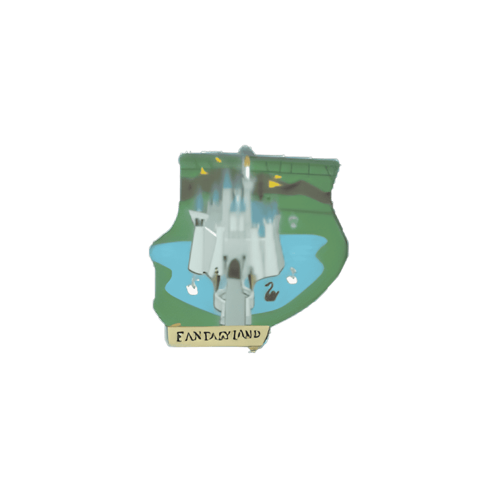 Disneyland Resort 1955 Map Puzzle Framed Set — Sleeping Beauty Castle Disney pin